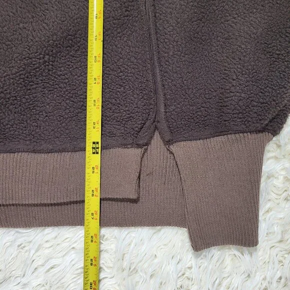 Free People Cozy Camden Sweatshirt Pullover We The Free Fuzzy Brown Walnut XL - Picture 13 of 13
